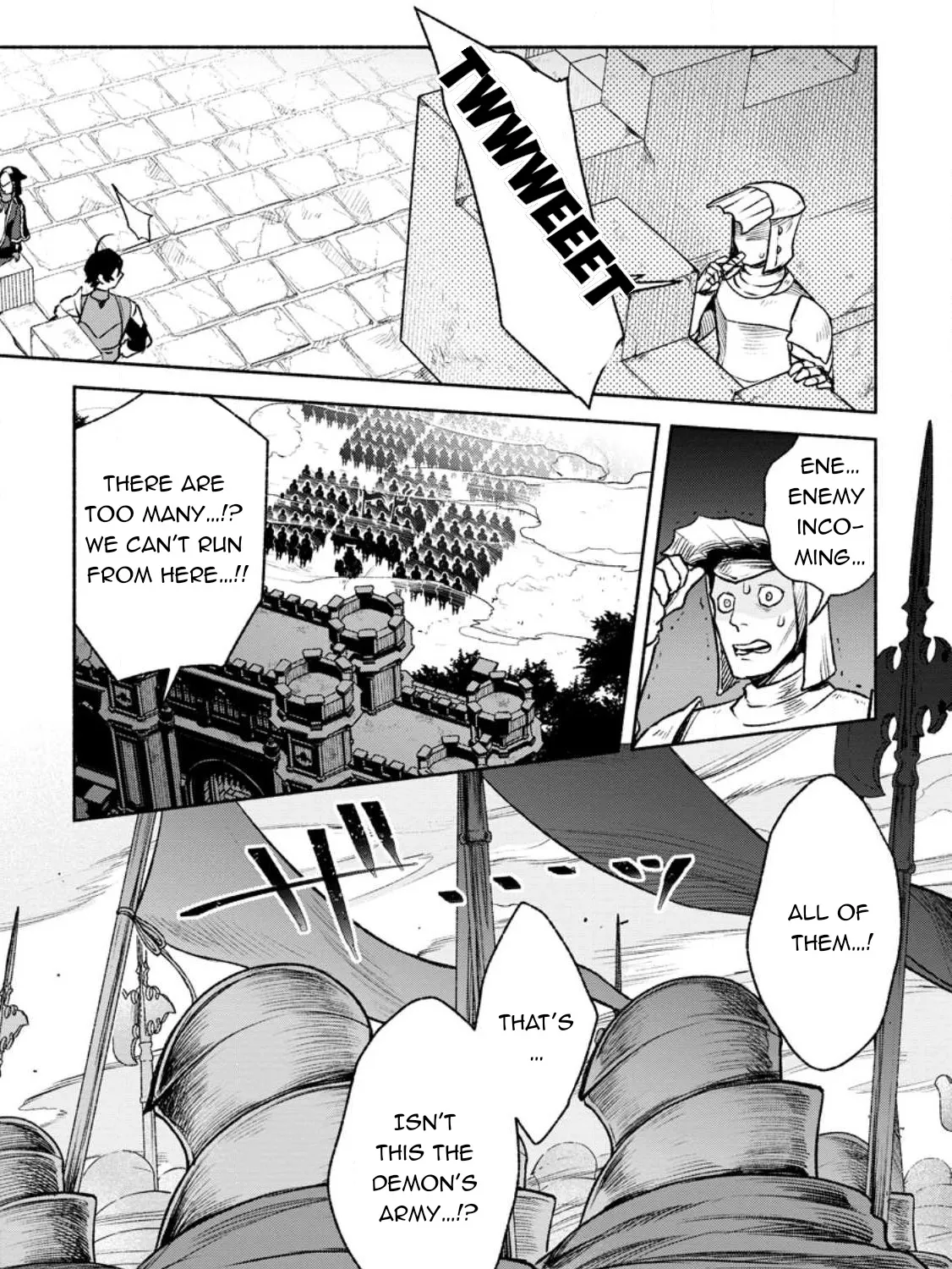 Sono Monban, Saikyou Nitsuki: Tsuihou Sareta Bougyo Ryoku 9999 No Senshi, Outo No Monban Toshite Musou Suru Zinmanga X Chapter 25 Page 54