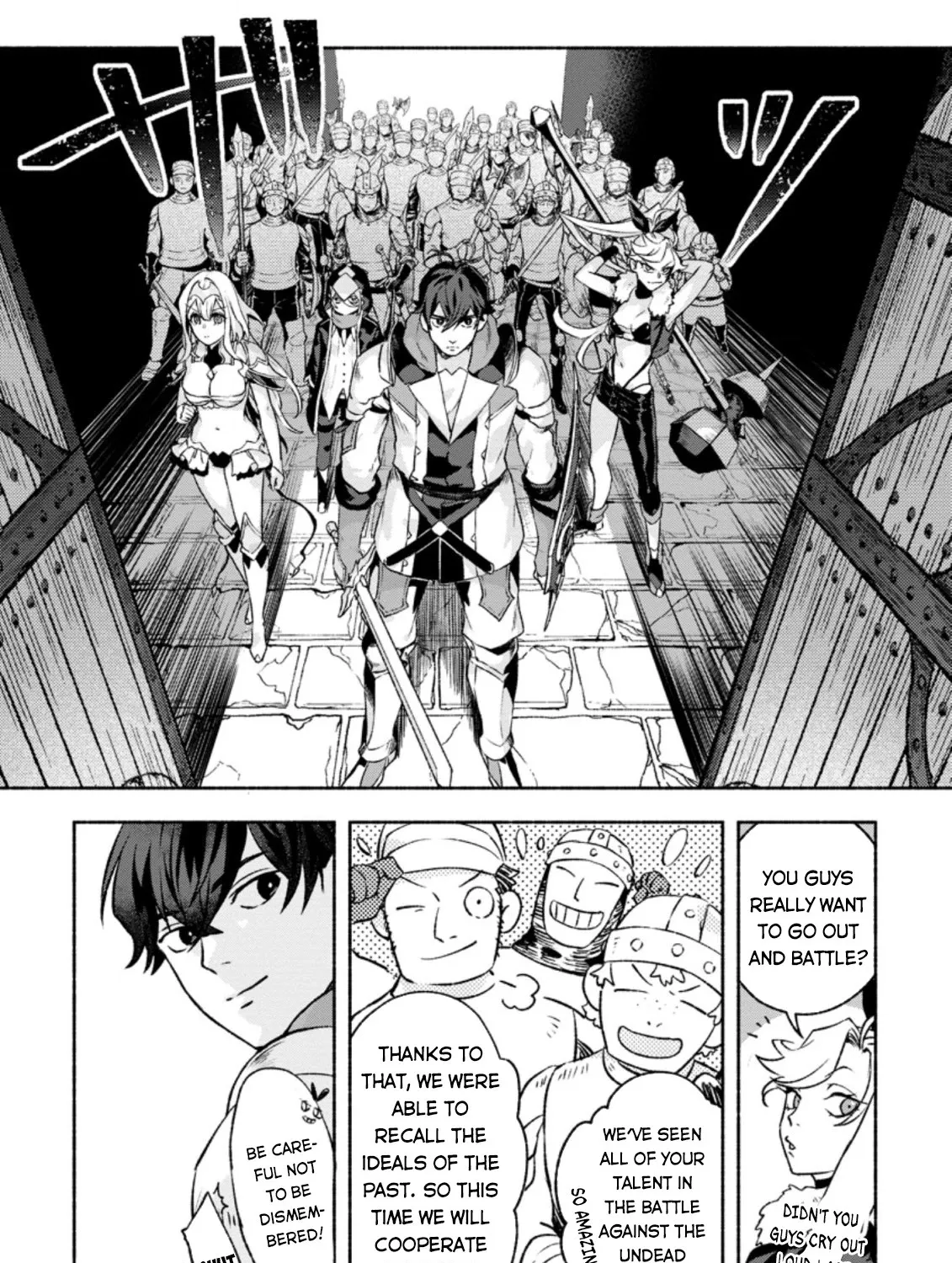 Sono Monban, Saikyou Nitsuki: Tsuihou Sareta Bougyo Ryoku 9999 No Senshi, Outo No Monban Toshite Musou Suru Zinmanga X Chapter 11 Page 54