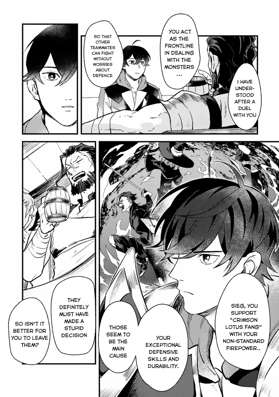 Sono Monban, Saikyou Nitsuki: Tsuihou Sareta Bougyo Ryoku 9999 No Senshi, Outo No Monban Toshite Musou Suru Zinmanga X Chapter 2.3 Page 3