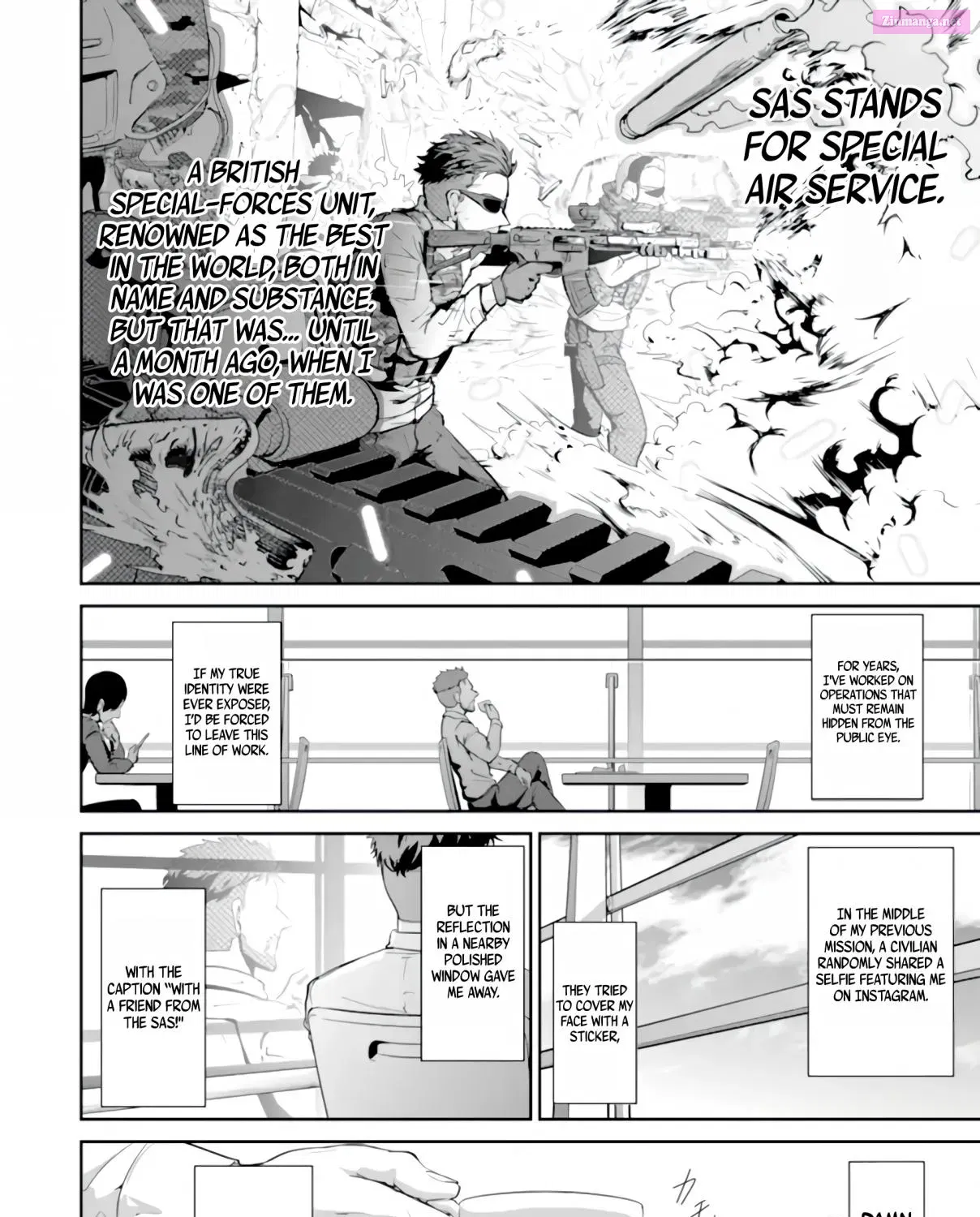 Meikyuu Kingdom: Damu Tokushu Butai SAS no Ossan no Isekai Dungeon Survival Manual Zinmanga X Chapter 1.1 Page 12