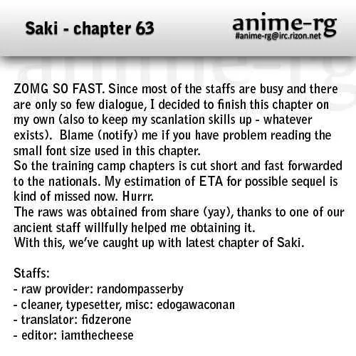 Saki Zinmanga X Chapter 63 Page 16