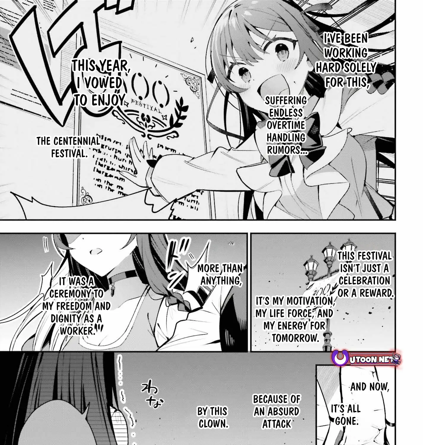 I’m the guild receptionist, but since I don’t want to work overtime, I think I’ll just solo the boss Zinmanga X Chapter 33 Page 10