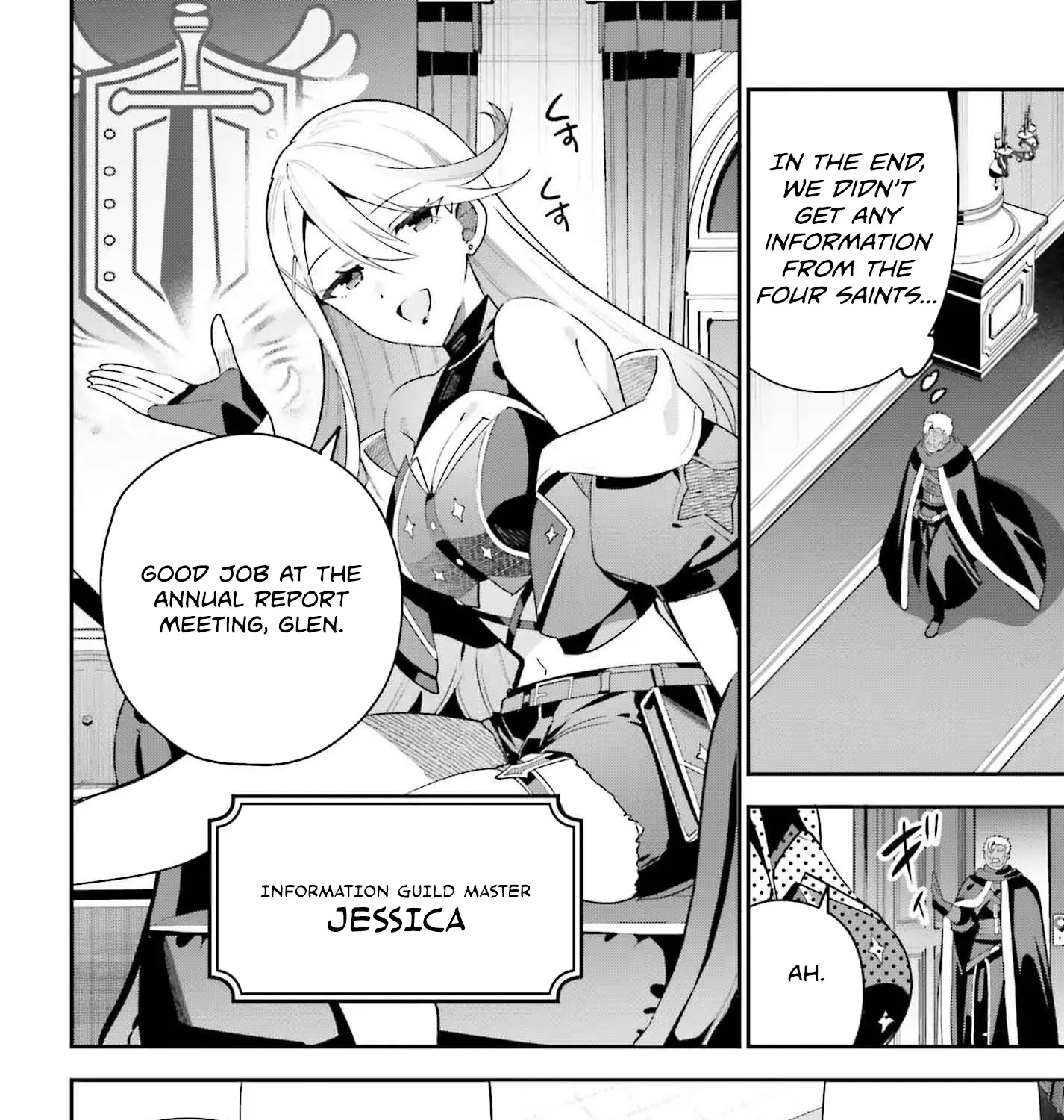 I’m the guild receptionist, but since I don’t want to work overtime, I think I’ll just solo the boss Zinmanga X Chapter 30 Page 44