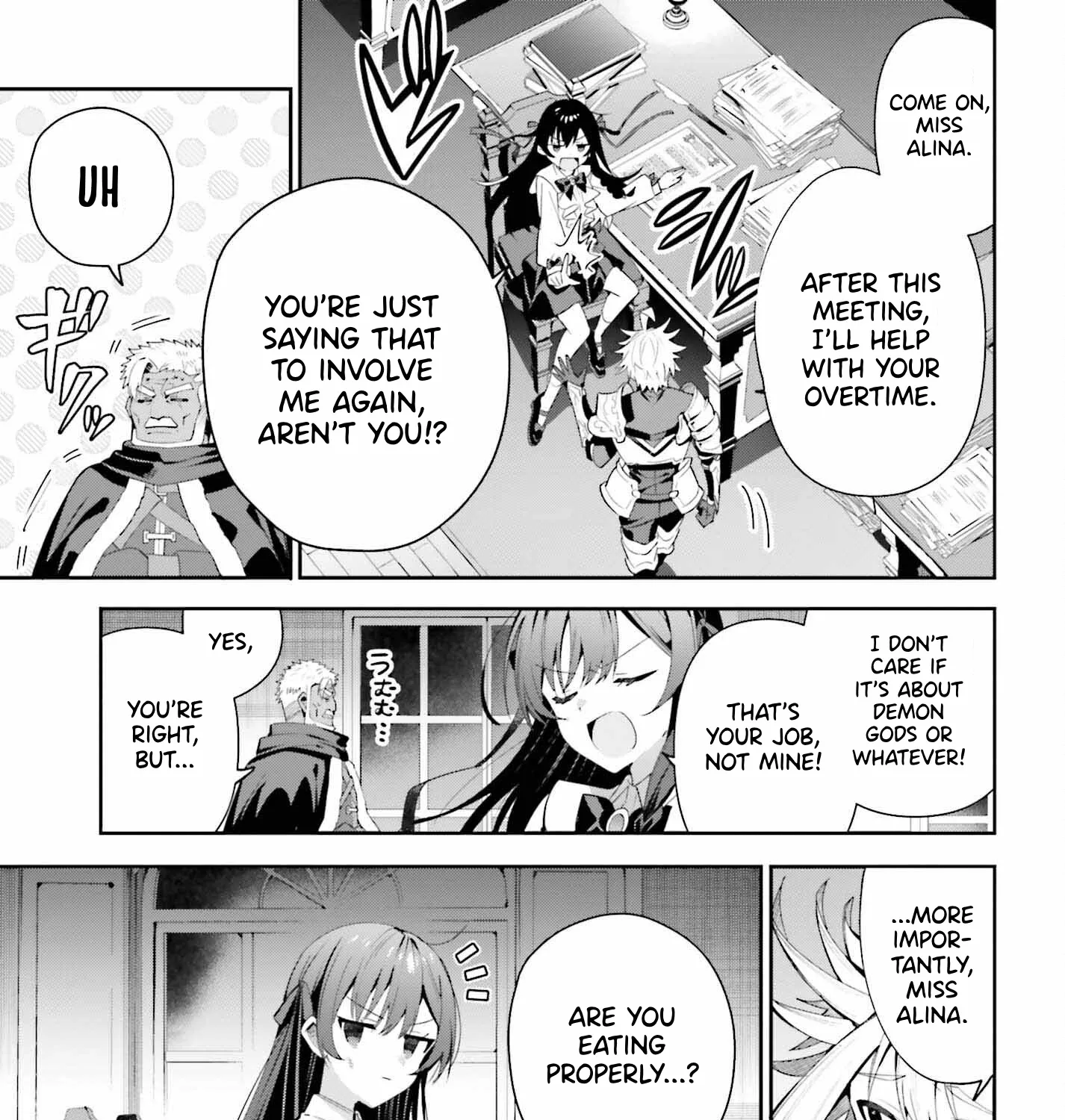 I’m the guild receptionist, but since I don’t want to work overtime, I think I’ll just solo the boss Zinmanga X Chapter 26 Page 17