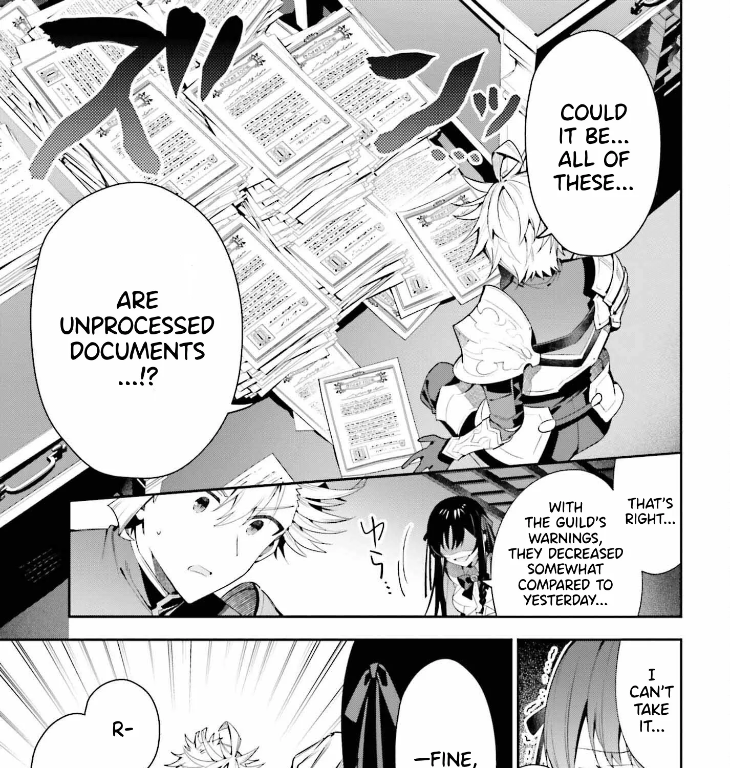 I’m the guild receptionist, but since I don’t want to work overtime, I think I’ll just solo the boss Zinmanga X Chapter 26 Page 33