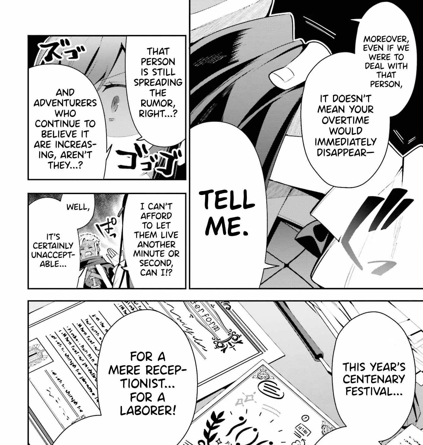 I’m the guild receptionist, but since I don’t want to work overtime, I think I’ll just solo the boss Zinmanga X Chapter 26 Page 39