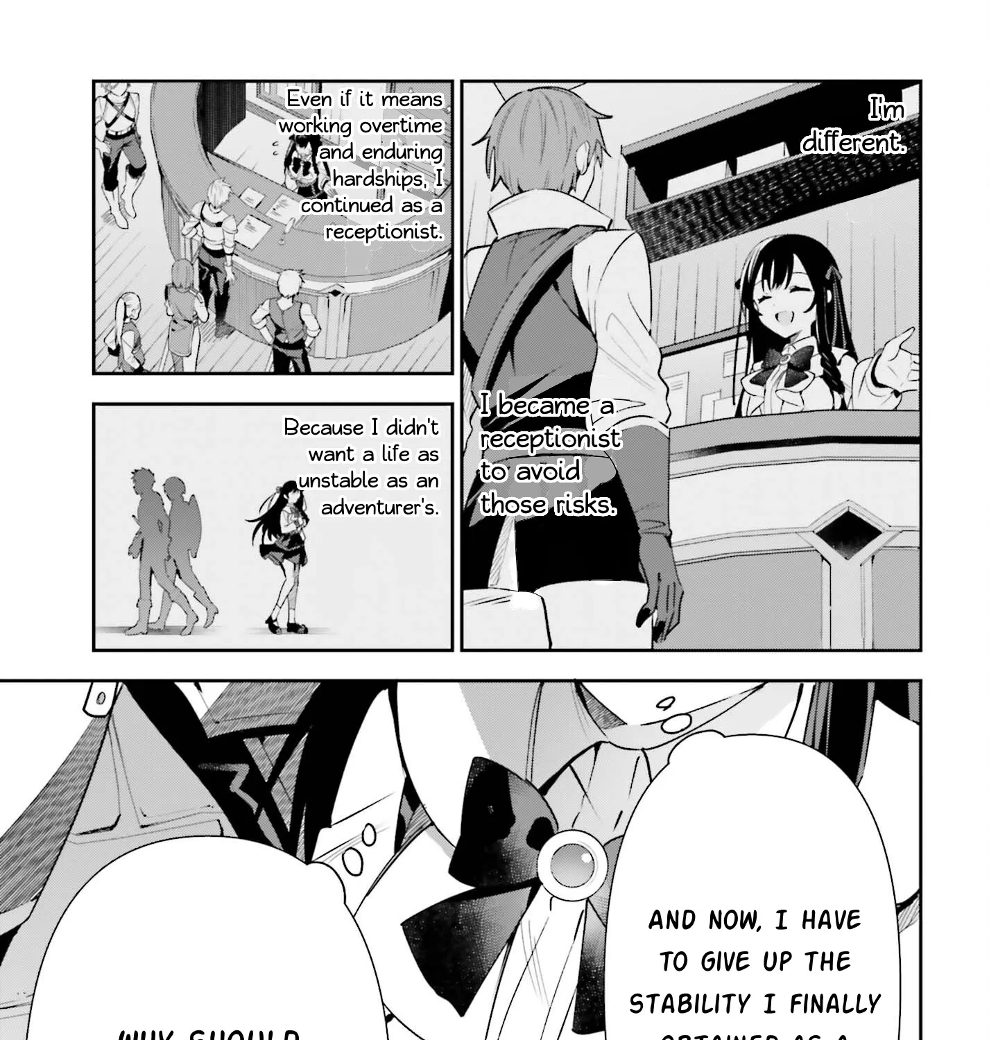 I’m the guild receptionist, but since I don’t want to work overtime, I think I’ll just solo the boss Zinmanga X Chapter 19 Page 37