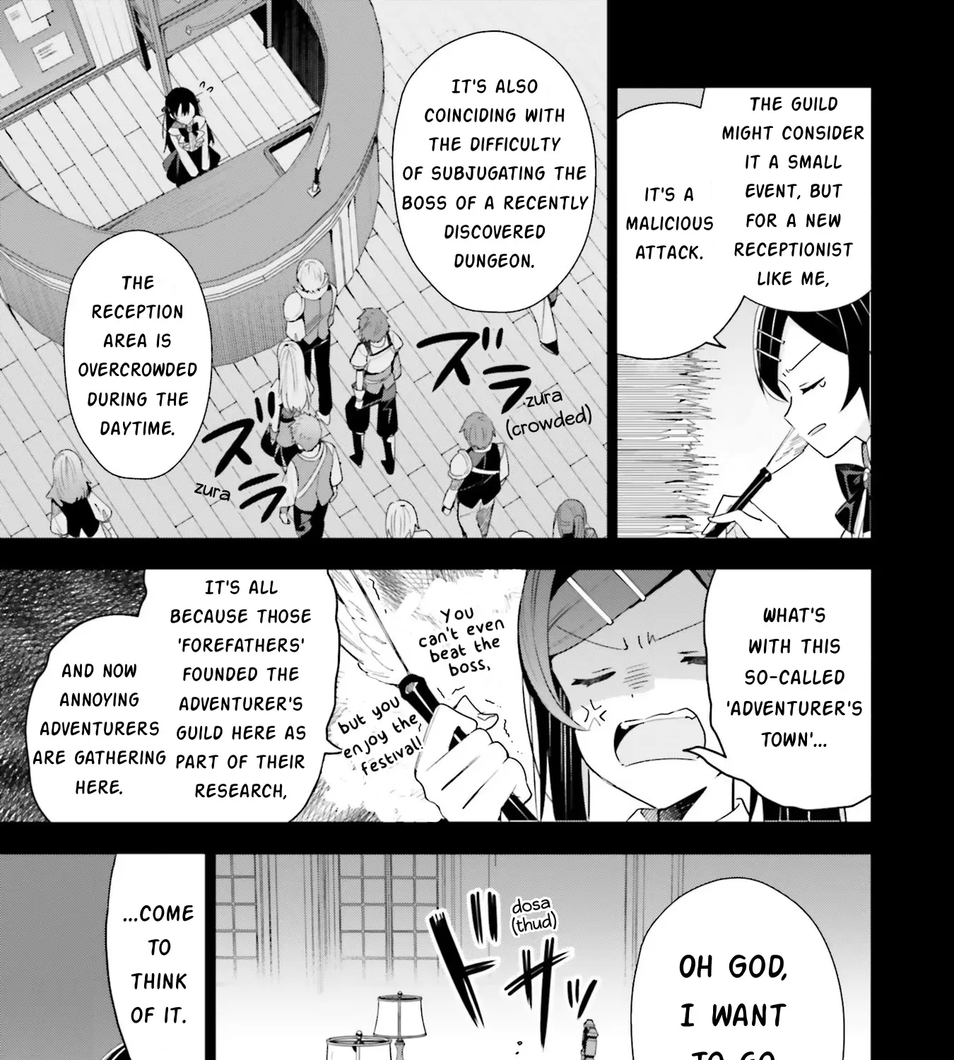 I’m the guild receptionist, but since I don’t want to work overtime, I think I’ll just solo the boss Zinmanga X Chapter 11 Page 5