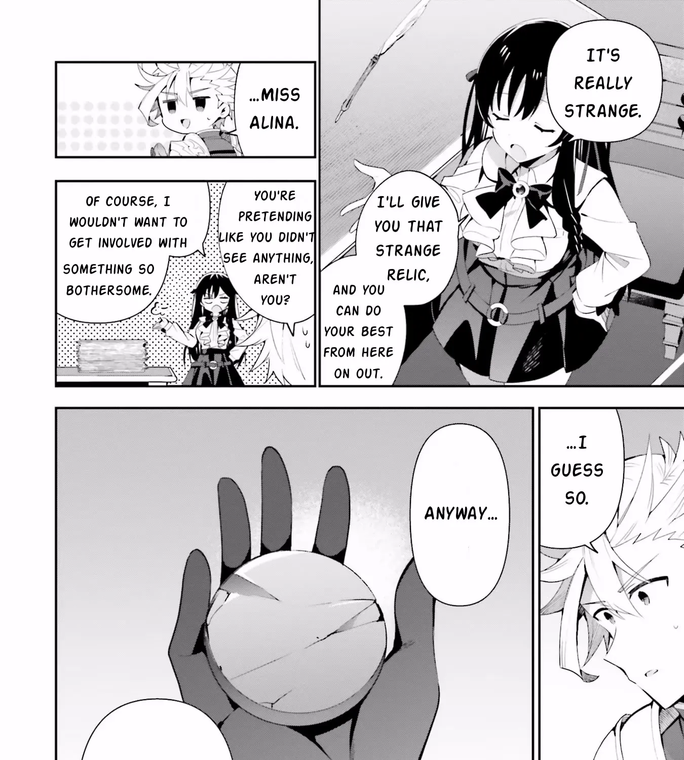 I’m the guild receptionist, but since I don’t want to work overtime, I think I’ll just solo the boss Zinmanga X Chapter 7 Page 39