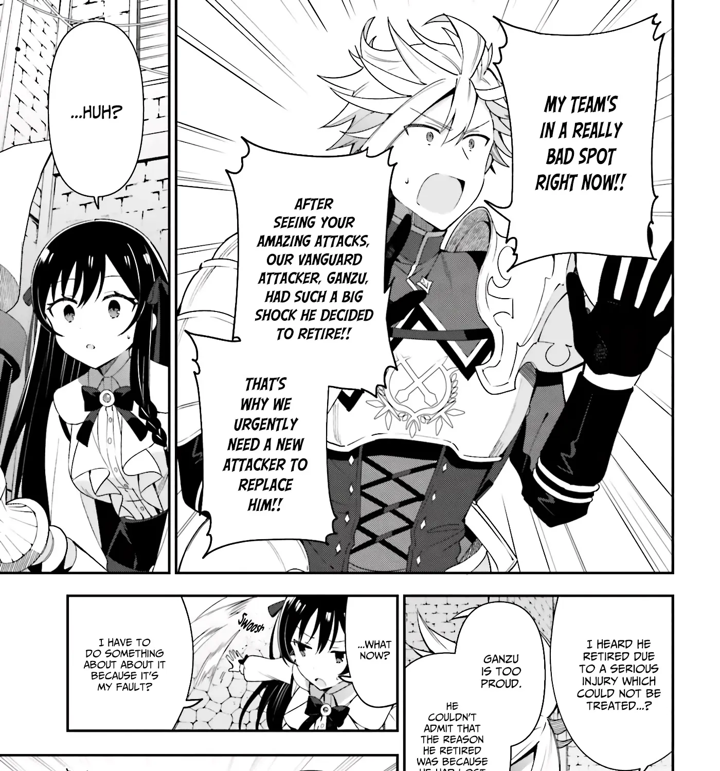 I’m the guild receptionist, but since I don’t want to work overtime, I think I’ll just solo the boss Zinmanga X Chapter 3 Page 38