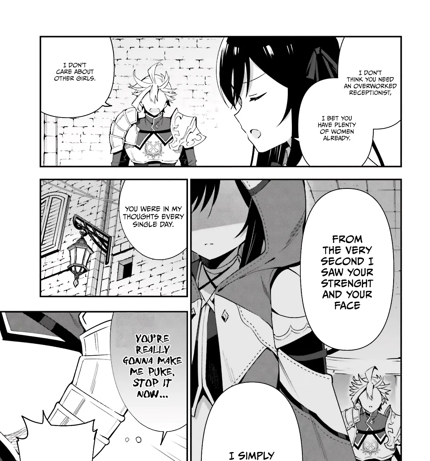I’m the guild receptionist, but since I don’t want to work overtime, I think I’ll just solo the boss Zinmanga X Chapter 3 Page 42