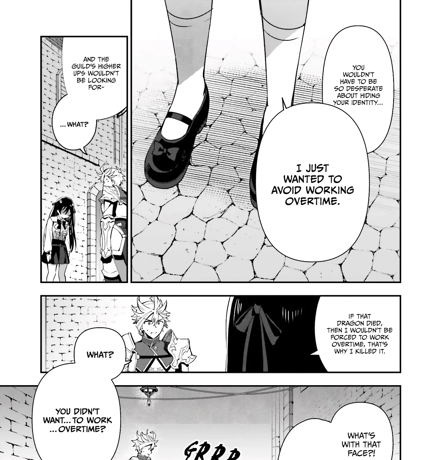 I’m the guild receptionist, but since I don’t want to work overtime, I think I’ll just solo the boss Zinmanga X Chapter 3 Page 46