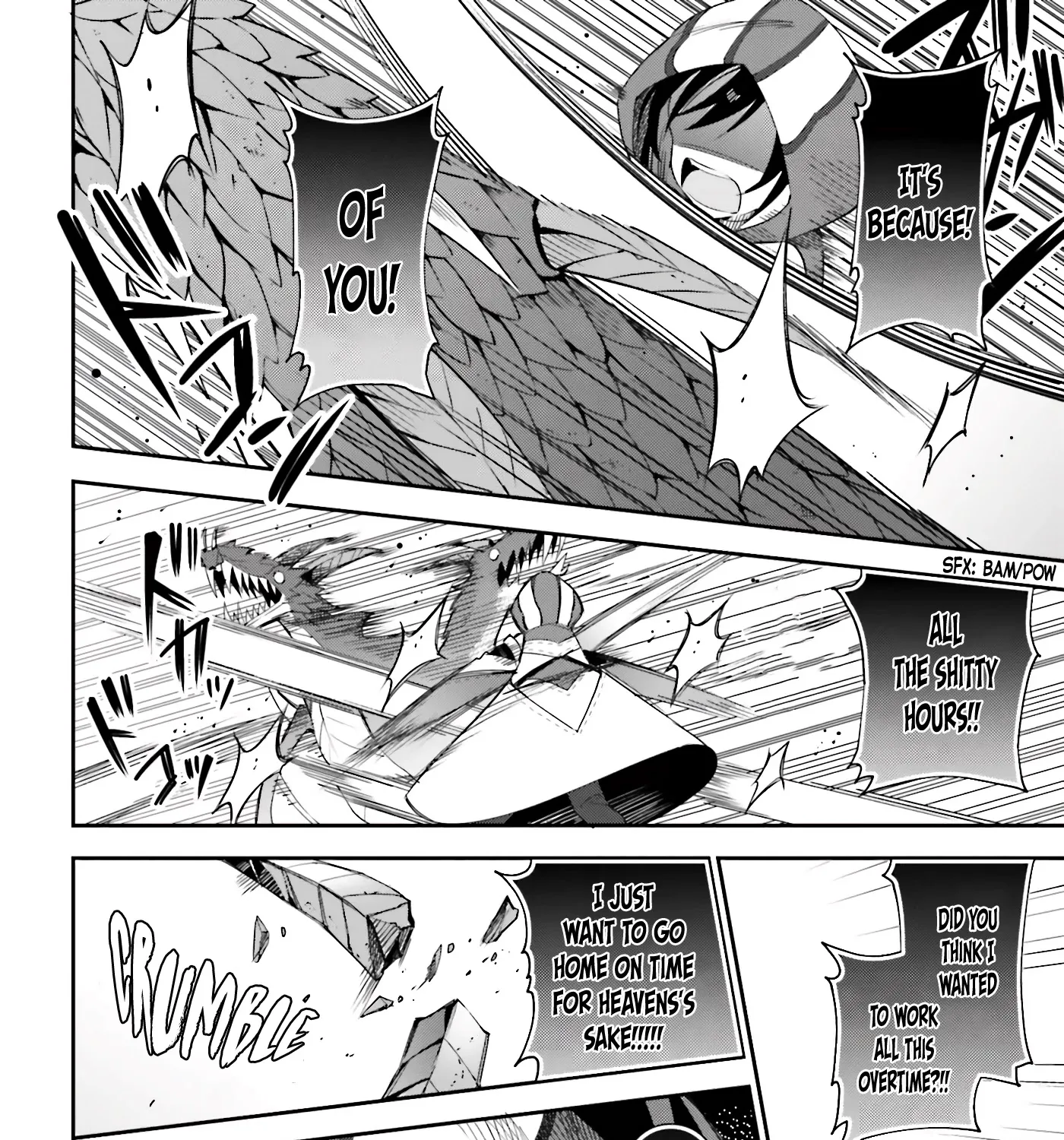 I’m the guild receptionist, but since I don’t want to work overtime, I think I’ll just solo the boss Zinmanga X Chapter 1 Page 76