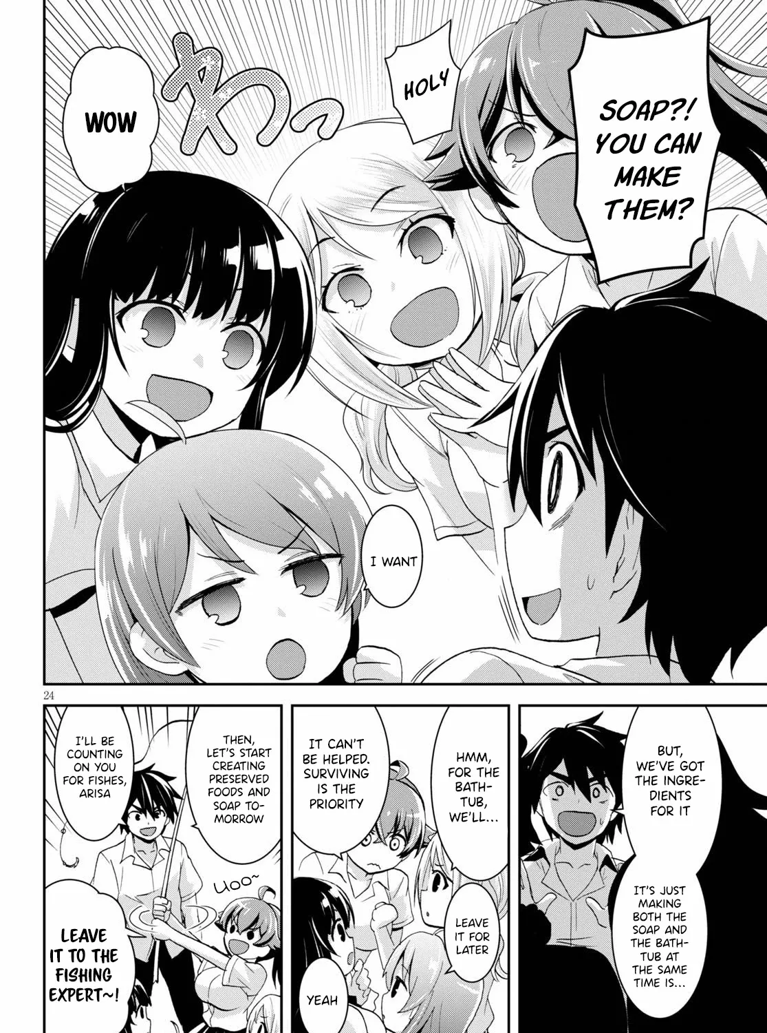 Isekai Yurutto Survival Seikatsu: Gakkou no Minna to Isekai no Mujintou ni Tenishitakedo Ore Dake Rakushou desu Zinmanga X Chapter 5 Page 49