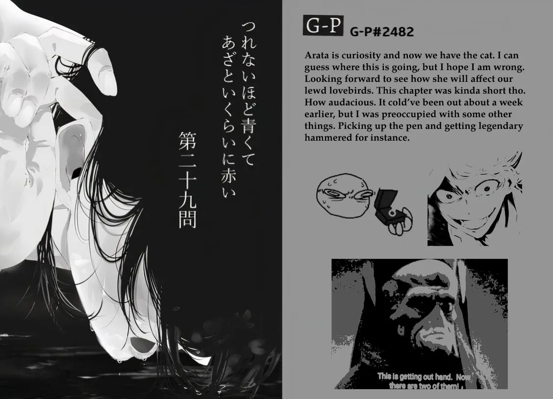 Tsurenai Hodo Aokute Azatoi Kurai ni Akai Zinmanga X Chapter 9 Page 28