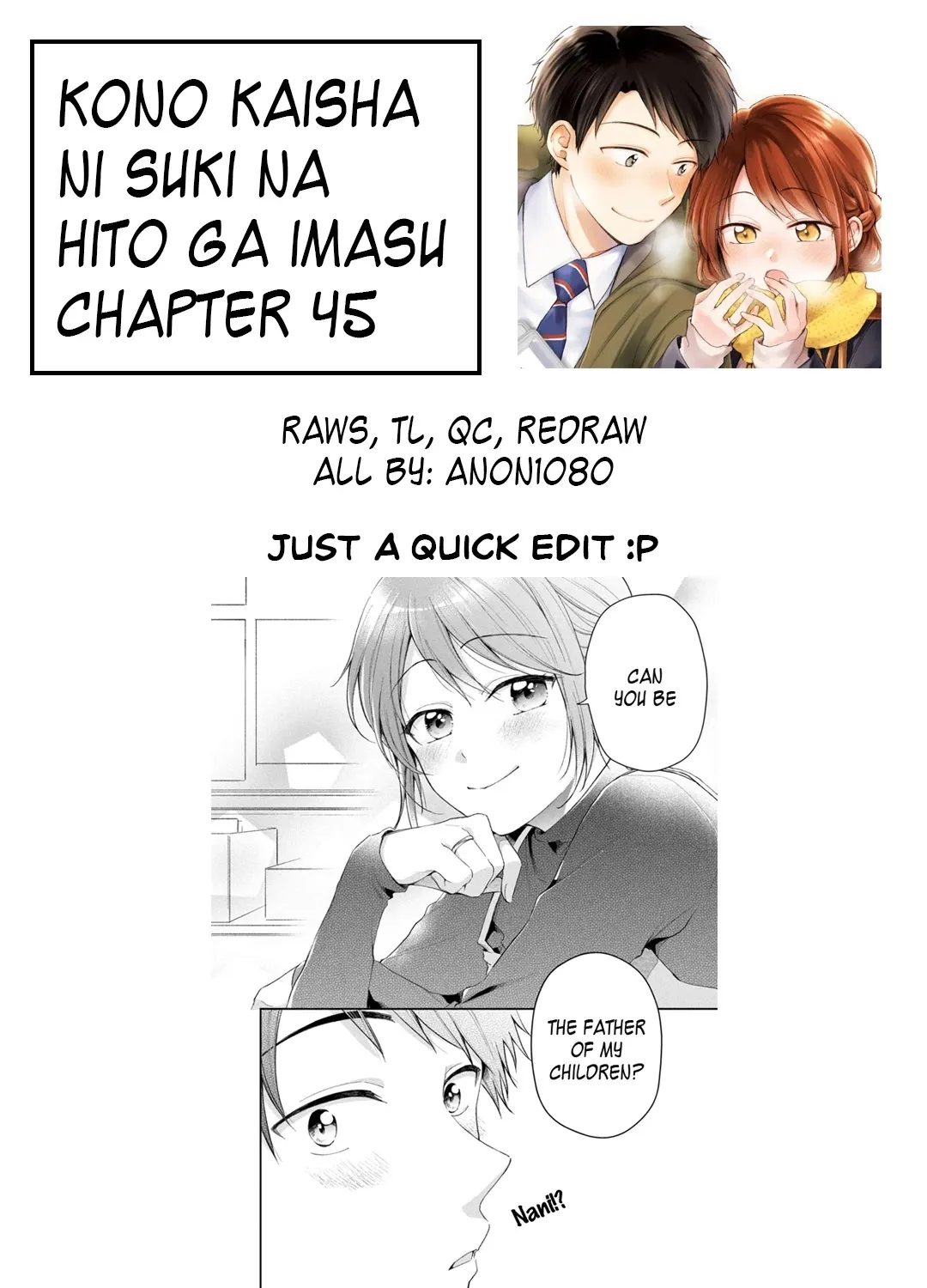 Kono Kaisha ni Suki na Hito ga Imasu Zinmanga X Chapter 45 Page 29