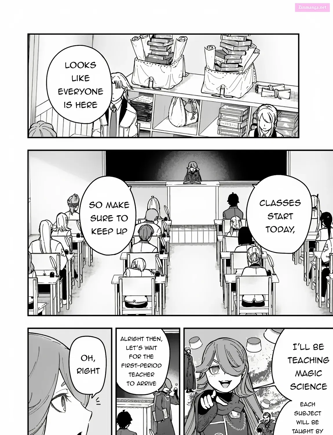 Gomi Ika da to Tsuihousareta Shounin, Jitsu wa Zensei Kenja Desu ~ Shijou Saikyou no Kenja, Sekai Saikou Hou no Gakuen ni Kayou Zinmanga X Chapter 6.1 Page 48