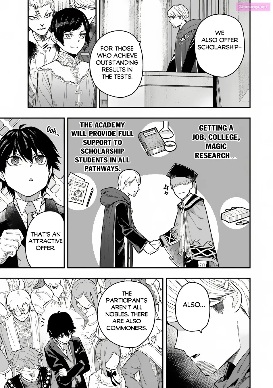 Gomi Ika da to Tsuihousareta Shounin, Jitsu wa Zensei Kenja Desu ~ Shijou Saikyou no Kenja, Sekai Saikou Hou no Gakuen ni Kayou Zinmanga X Chapter 2.2 Page 5