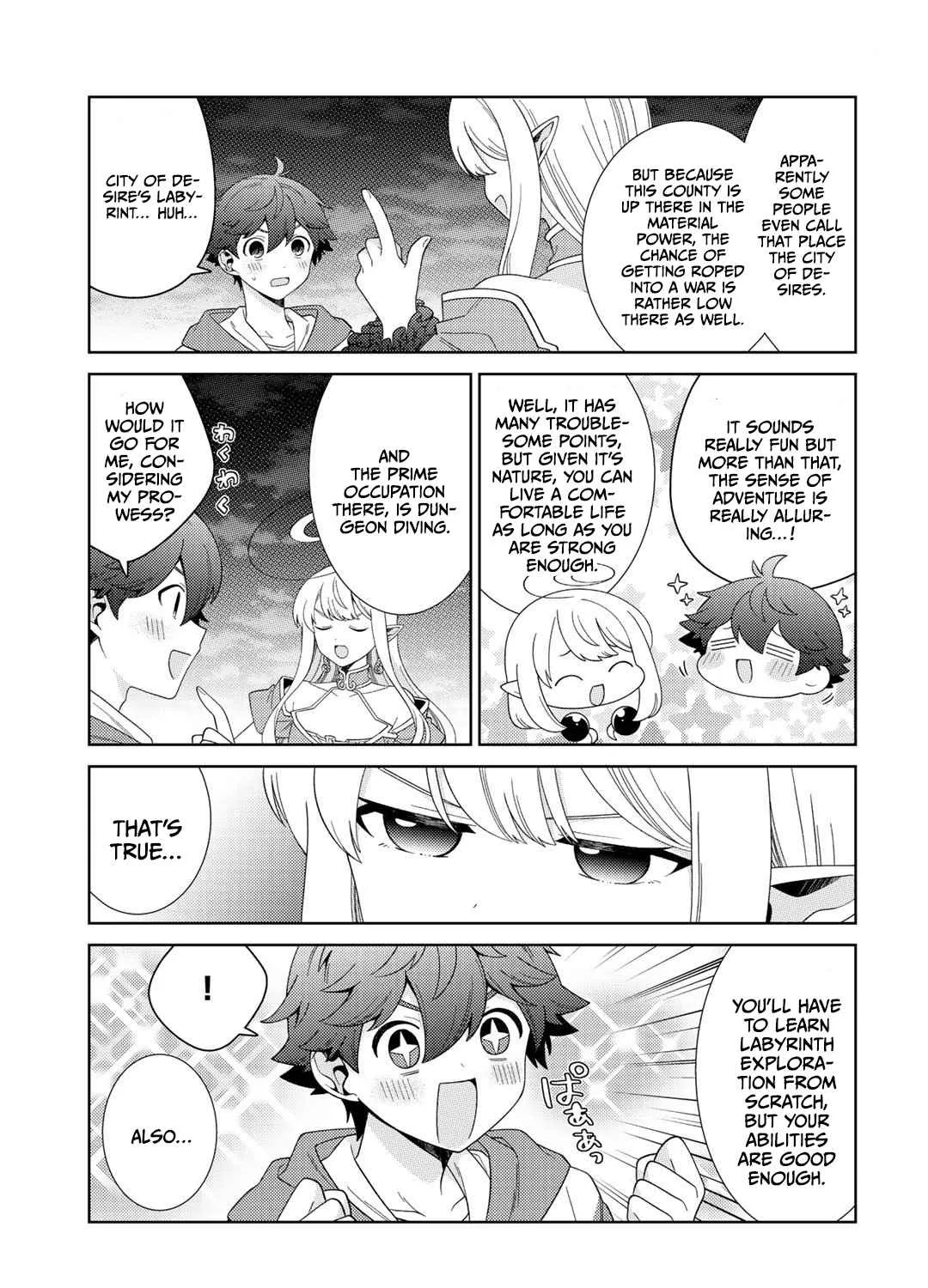 Seirei-tachi no Rakuen to Risou no Isekai Seikatsu Zinmanga X Chapter 34 Page 13