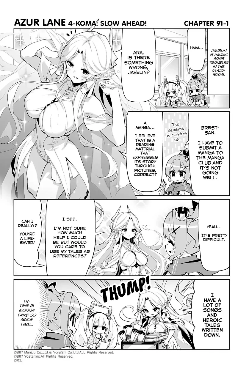 Azur Lane 4-koma: Slow Ahead Zinmanga X Chapter 91 Page 1