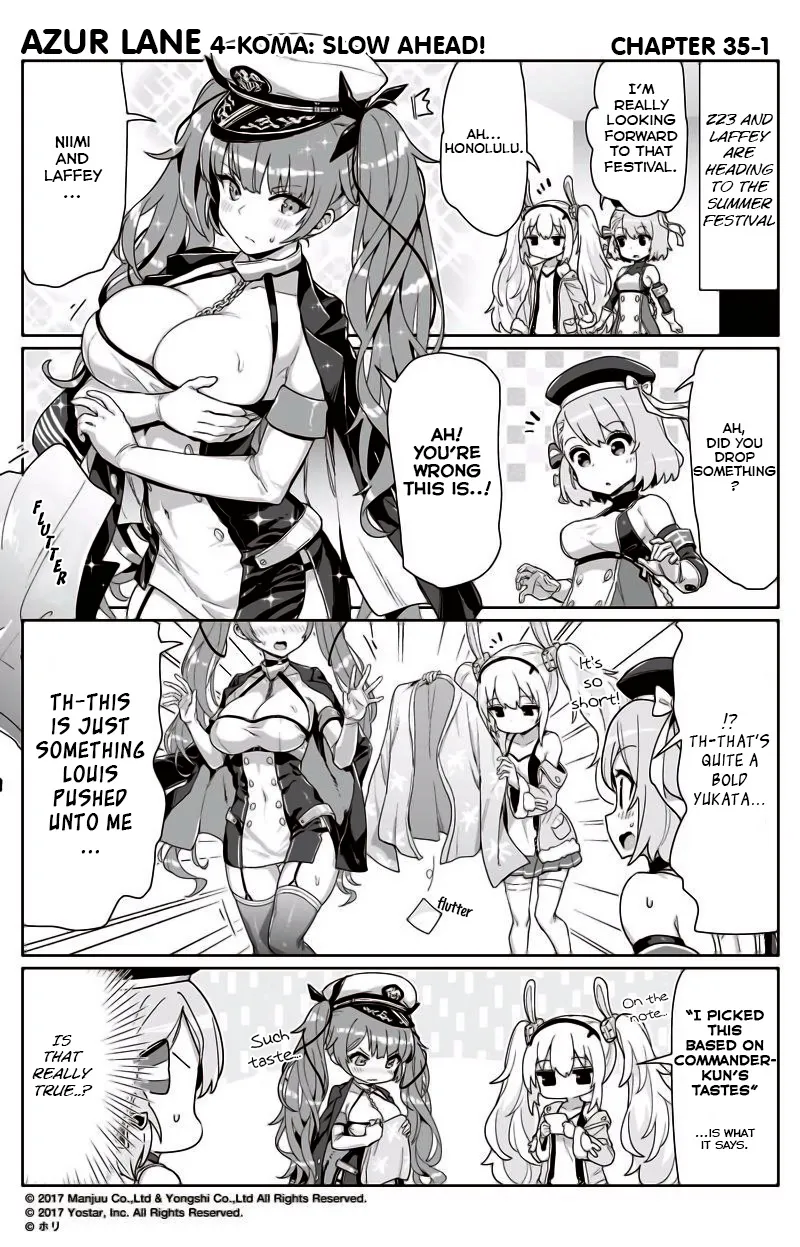 Azur Lane 4-koma: Slow Ahead Zinmanga X Chapter 35 Page 1