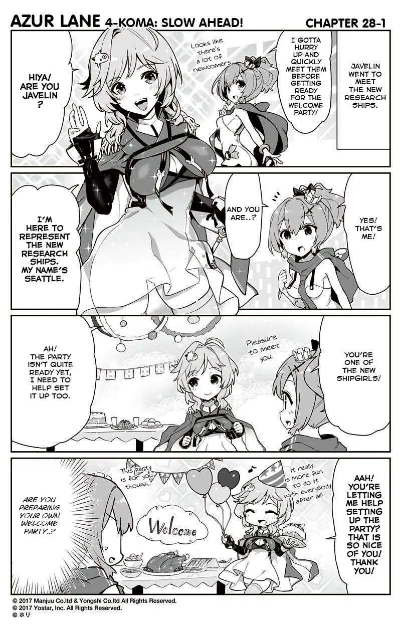 Azur Lane 4-koma: Slow Ahead Zinmanga X Chapter 28 Page 1