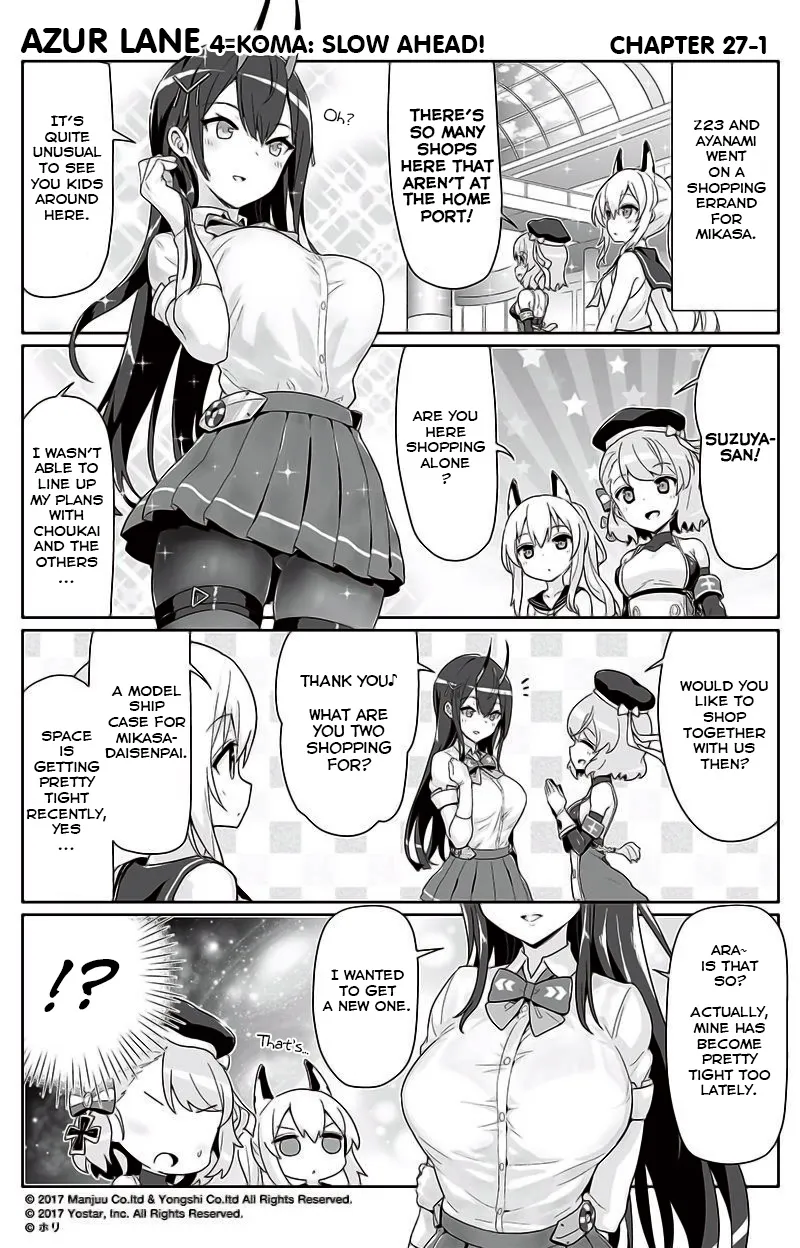 Azur Lane 4-koma: Slow Ahead Zinmanga X Chapter 27 Page 1