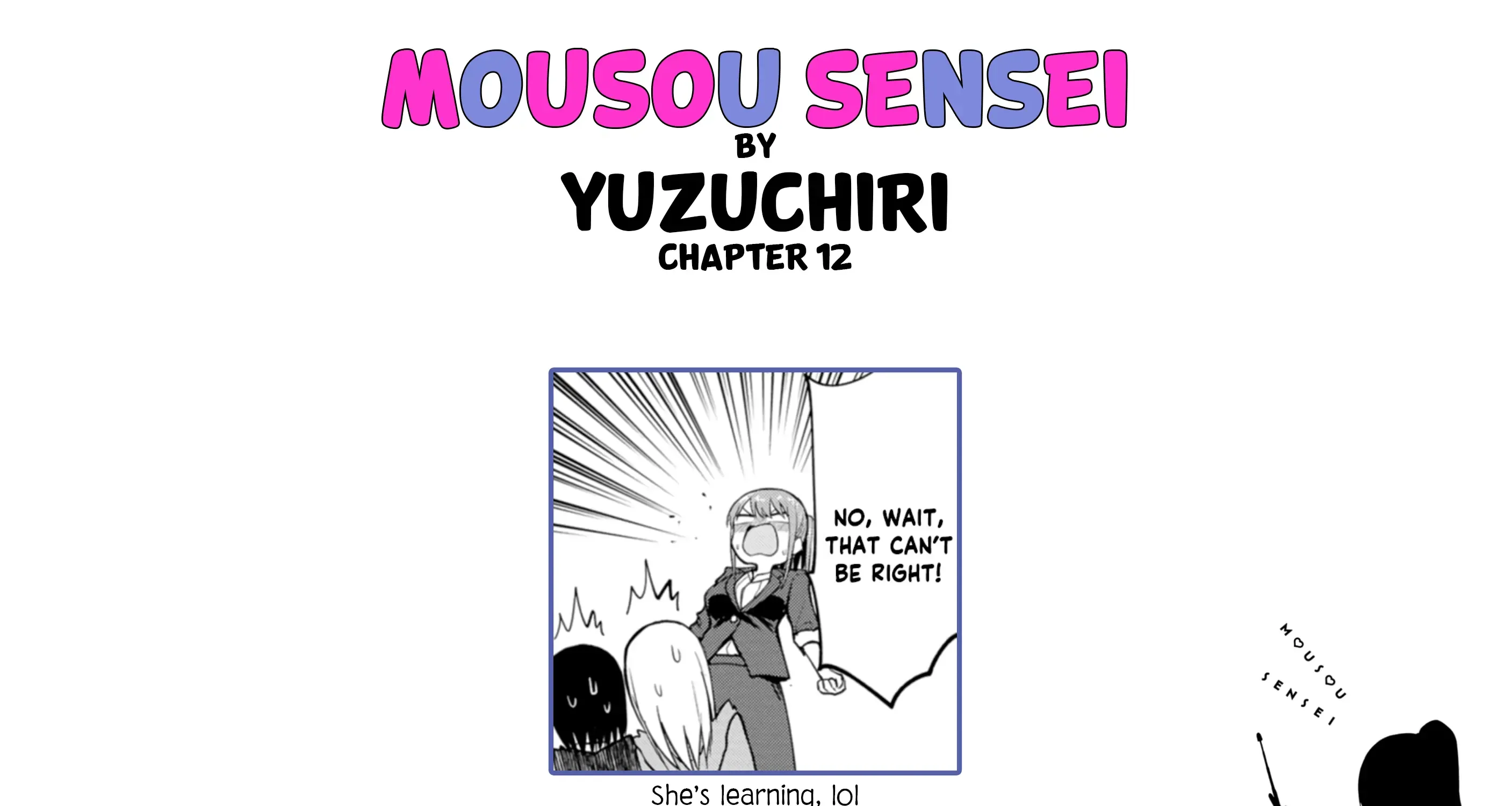 Mousou Sensei Zinmanga X Chapter 12 Page 19