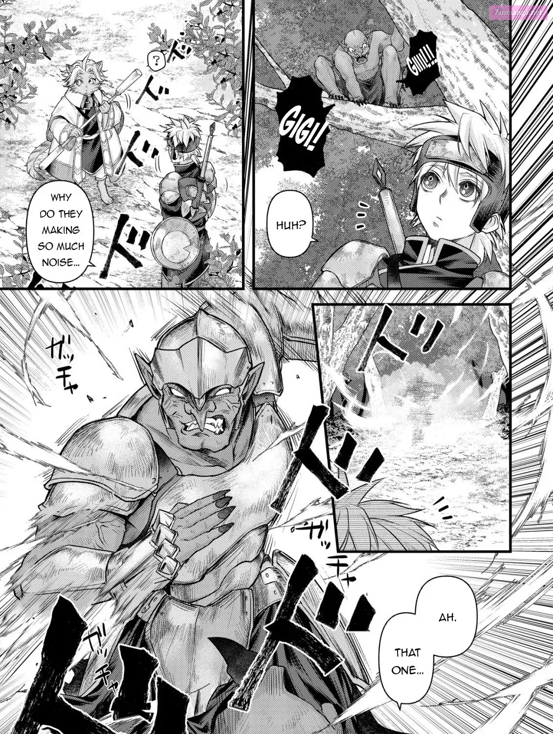 Kikori no Isekai Tan ~Tensei shita Shounen wa, Ono 1-pon de Nariagaru~ Zinmanga X Chapter 8 Page 44