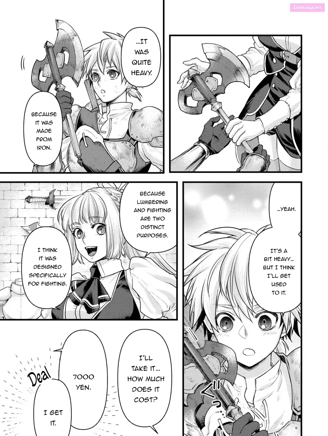 Kikori no Isekai Tan ~Tensei shita Shounen wa, Ono 1-pon de Nariagaru~ Zinmanga X Chapter 6 Page 28