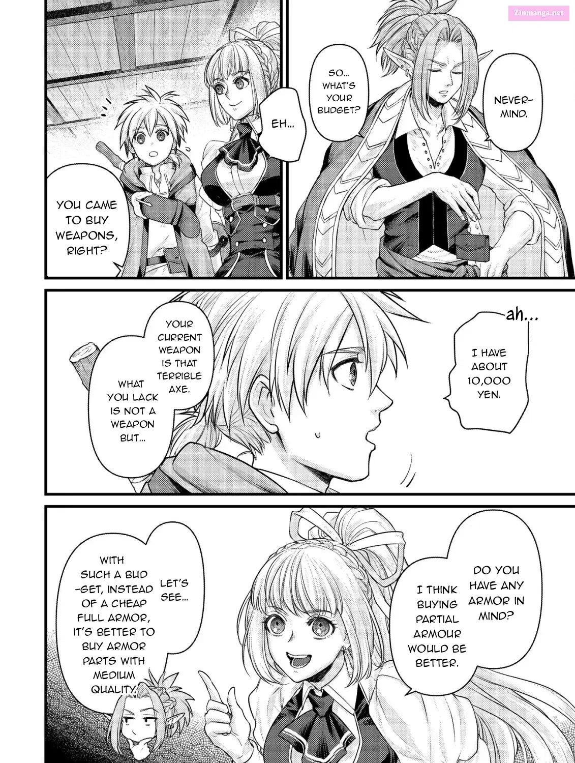 Kikori no Isekai Tan ~Tensei shita Shounen wa, Ono 1-pon de Nariagaru~ Zinmanga X Chapter 4 Page 30
