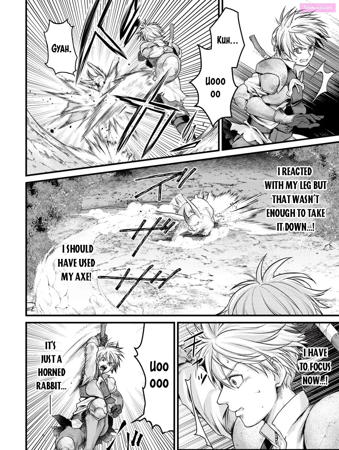 Kikori no Isekai Tan ~Tensei shita Shounen wa, Ono 1-pon de Nariagaru~ Zinmanga X Chapter 4 Page 42