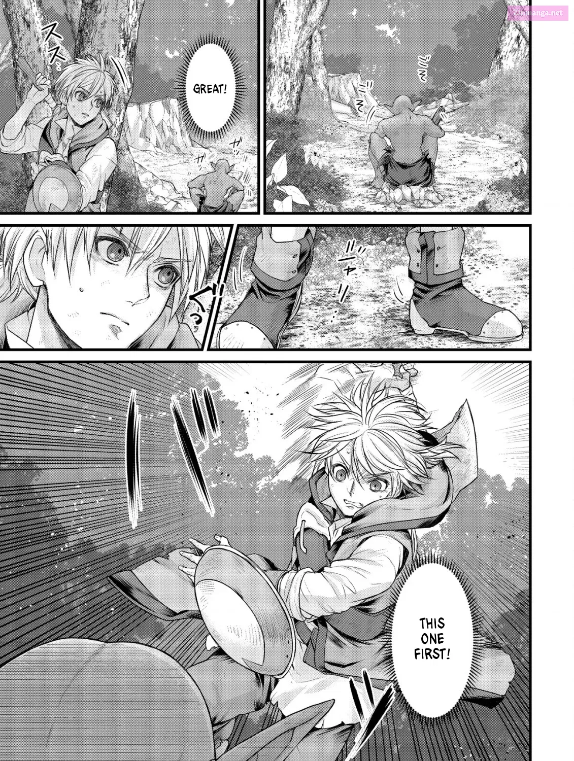 Kikori no Isekai Tan ~Tensei shita Shounen wa, Ono 1-pon de Nariagaru~ Zinmanga X Chapter 2 Page 36