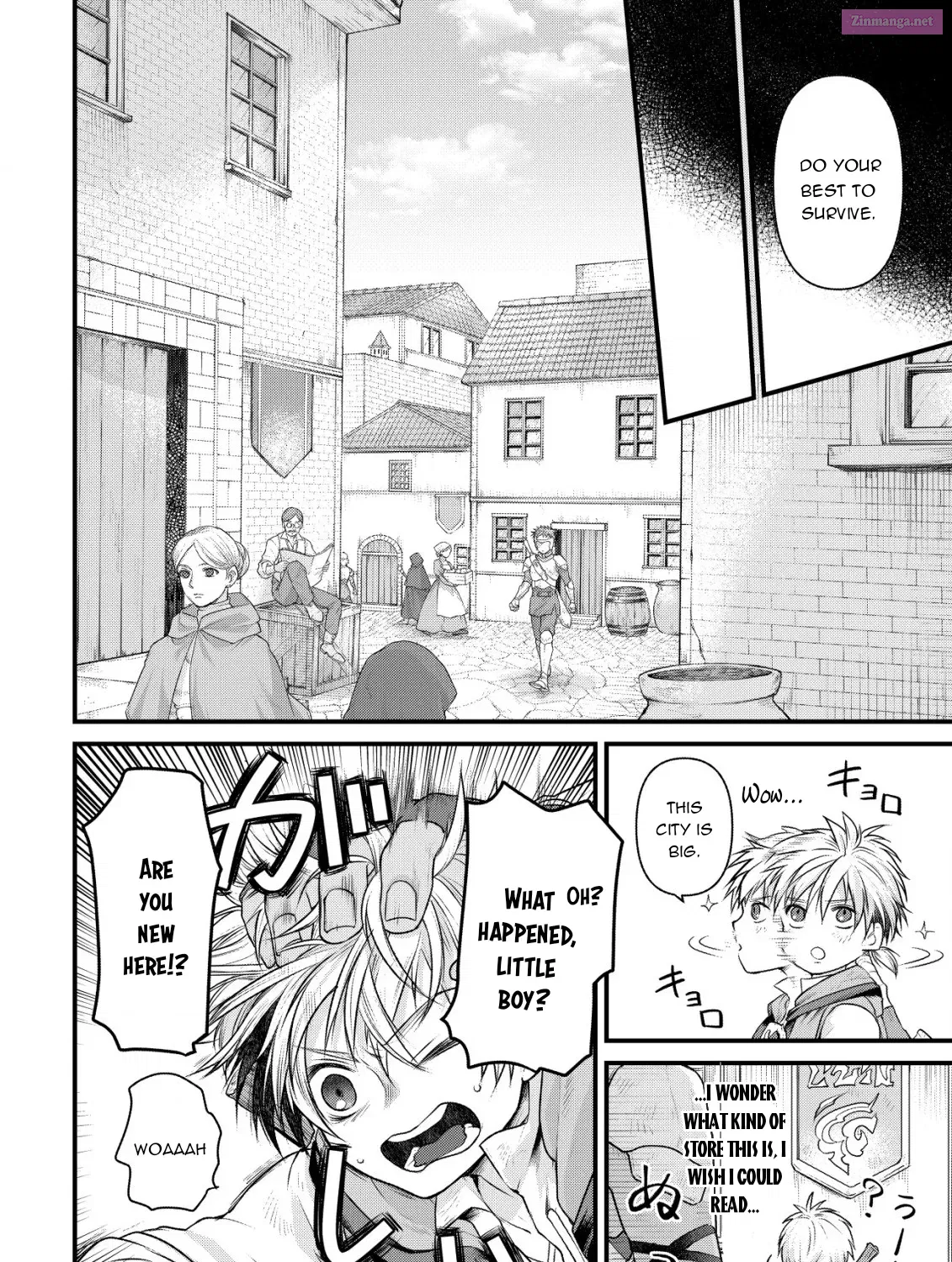 Kikori no Isekai Tan ~Tensei shita Shounen wa, Ono 1-pon de Nariagaru~ Zinmanga X Chapter 1 Page 18
