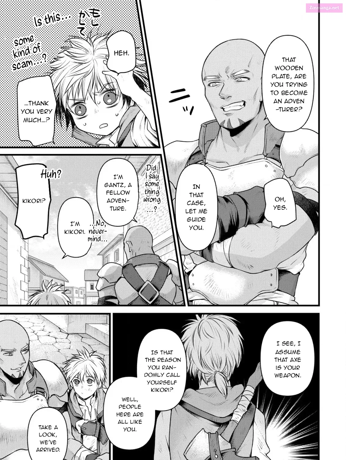 Kikori no Isekai Tan ~Tensei shita Shounen wa, Ono 1-pon de Nariagaru~ Zinmanga X Chapter 1 Page 20