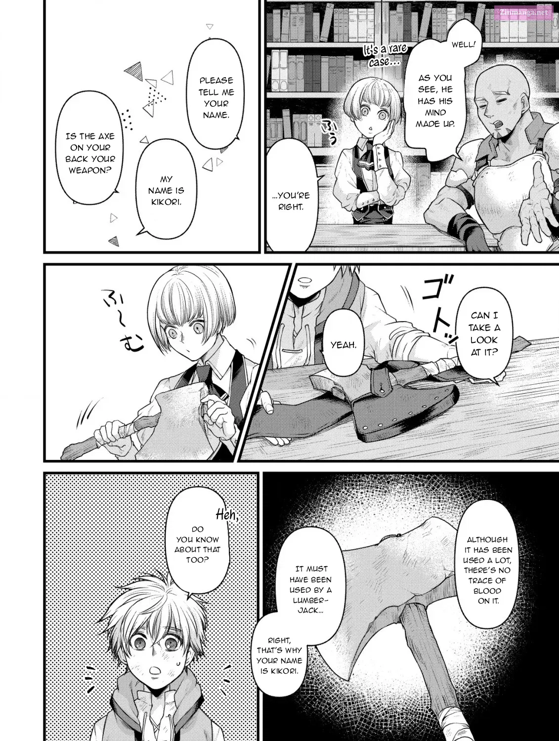 Kikori no Isekai Tan ~Tensei shita Shounen wa, Ono 1-pon de Nariagaru~ Zinmanga X Chapter 1 Page 30