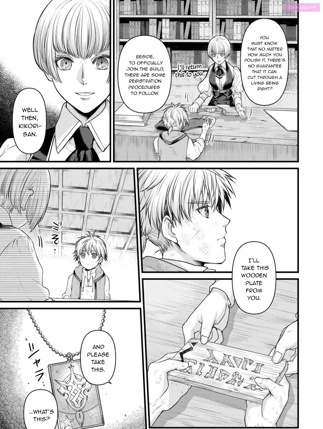 Kikori no Isekai Tan ~Tensei shita Shounen wa, Ono 1-pon de Nariagaru~ Zinmanga X Chapter 1 Page 32