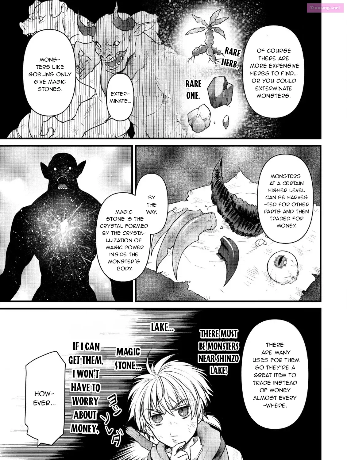 Kikori no Isekai Tan ~Tensei shita Shounen wa, Ono 1-pon de Nariagaru~ Zinmanga X Chapter 1 Page 44