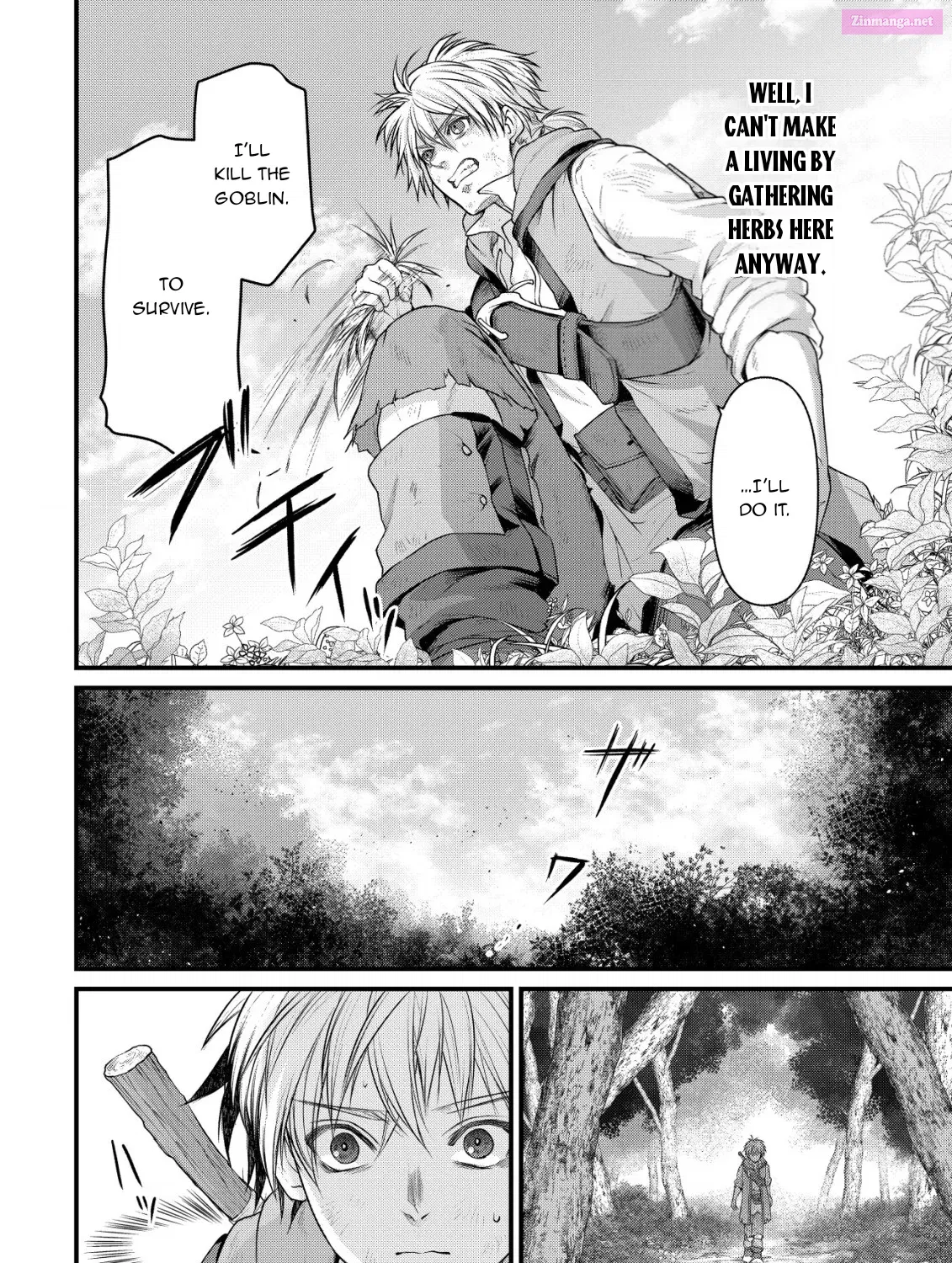 Kikori no Isekai Tan ~Tensei shita Shounen wa, Ono 1-pon de Nariagaru~ Zinmanga X Chapter 1 Page 58