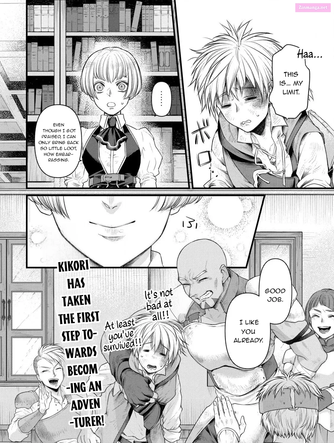 Kikori no Isekai Tan ~Tensei shita Shounen wa, Ono 1-pon de Nariagaru~ Zinmanga X Chapter 1 Page 82