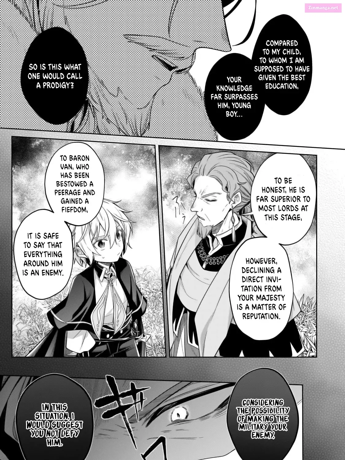 Okiraku Ryoushu no Tanoshii Ryouchi Bouei Zinmanga X Chapter 34.1 Page 10