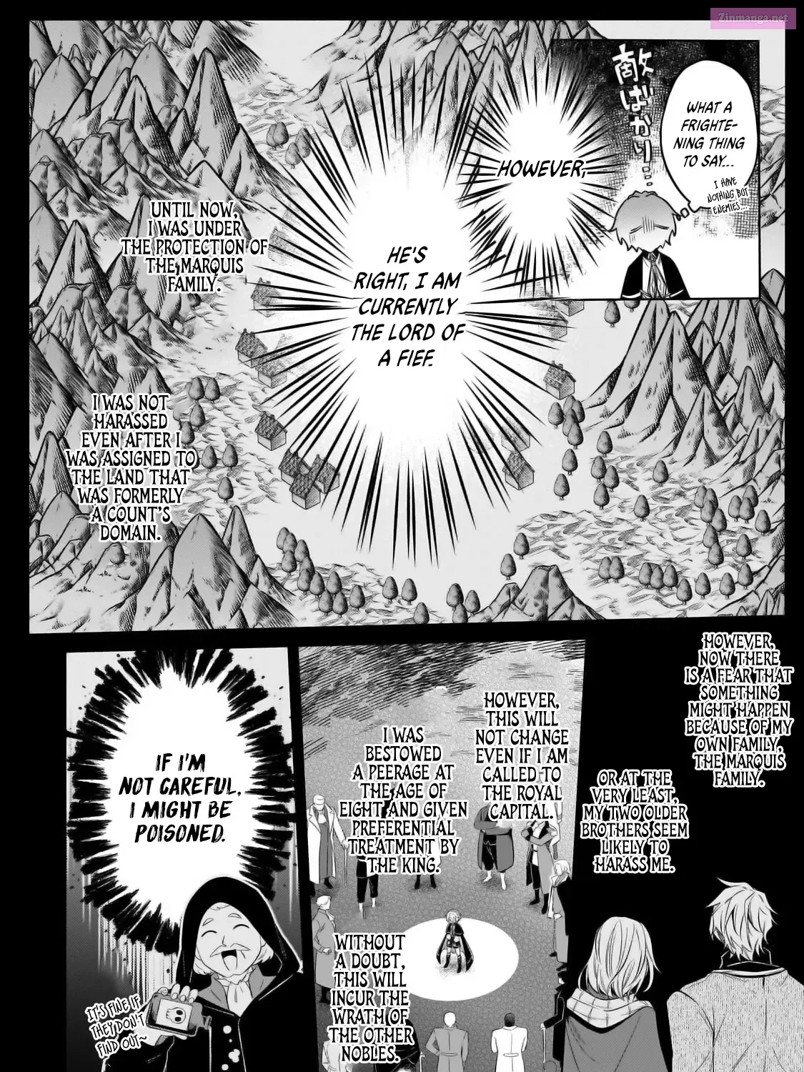 Okiraku Ryoushu no Tanoshii Ryouchi Bouei Zinmanga X Chapter 34.1 Page 12