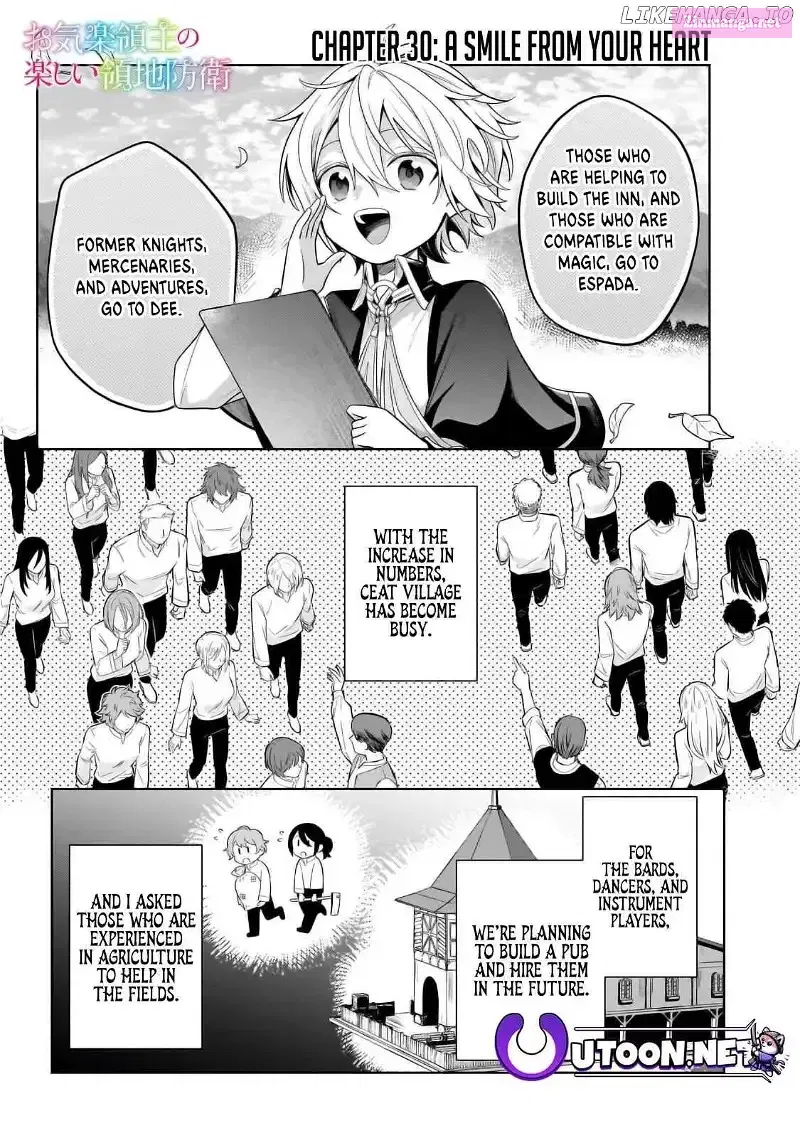 Okiraku Ryoushu no Tanoshii Ryouchi Bouei Zinmanga X Chapter 30.1 Page 5