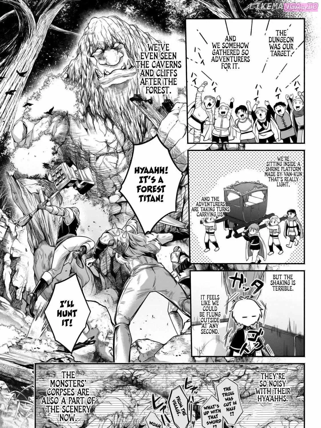 Okiraku Ryoushu no Tanoshii Ryouchi Bouei Zinmanga X Chapter 28.1 Page 8