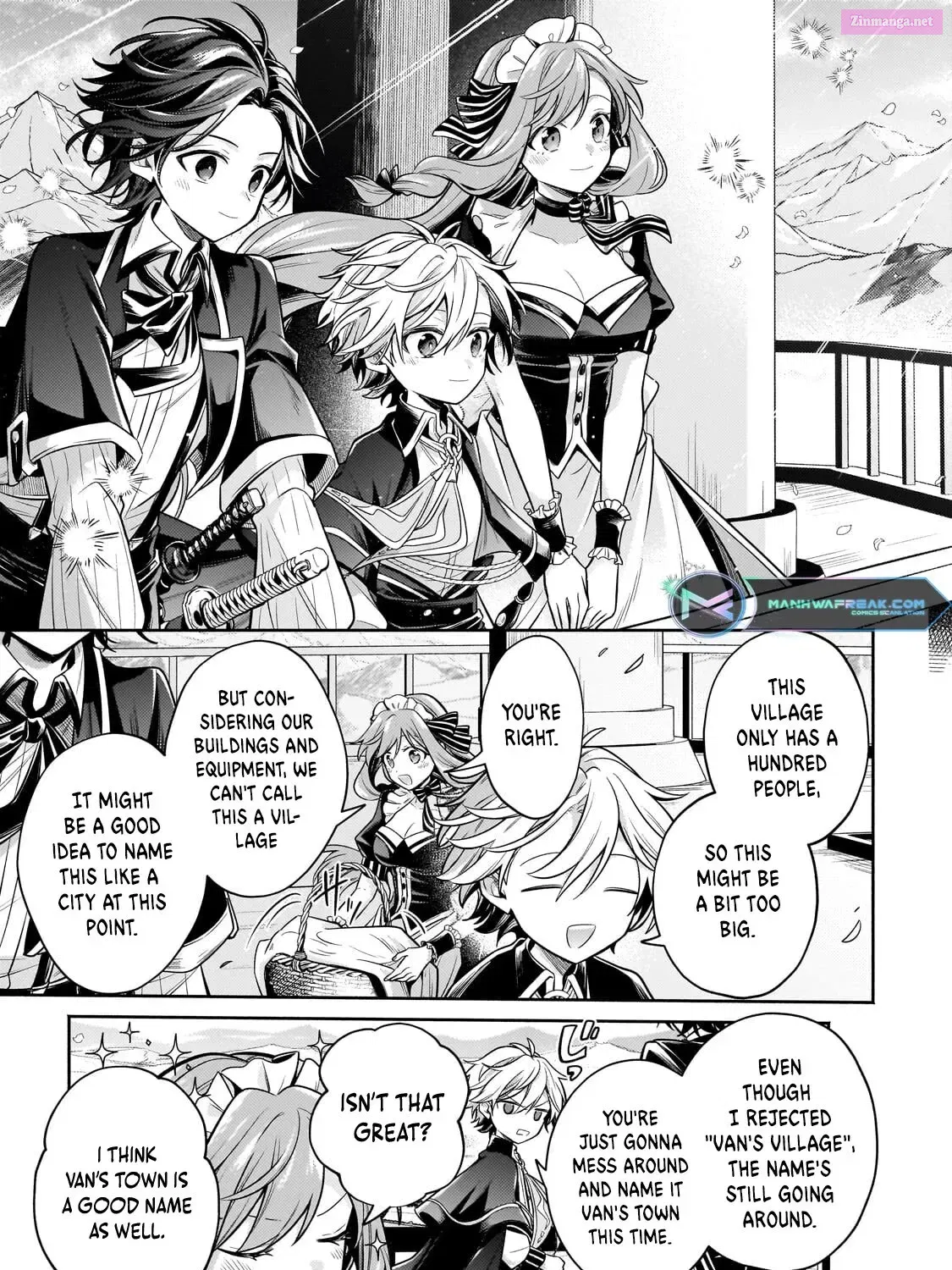 Okiraku Ryoushu no Tanoshii Ryouchi Bouei Zinmanga X Chapter 24 Page 51