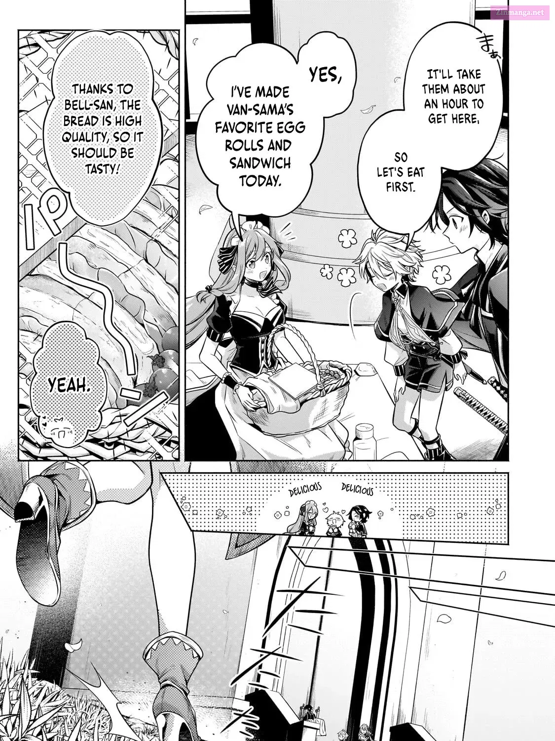 Okiraku Ryoushu no Tanoshii Ryouchi Bouei Zinmanga X Chapter 24 Page 55