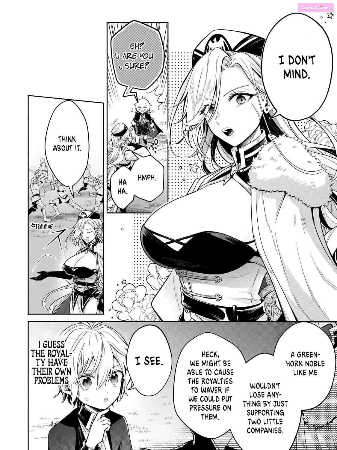 Okiraku Ryoushu no Tanoshii Ryouchi Bouei Zinmanga X Chapter 23 Page 13