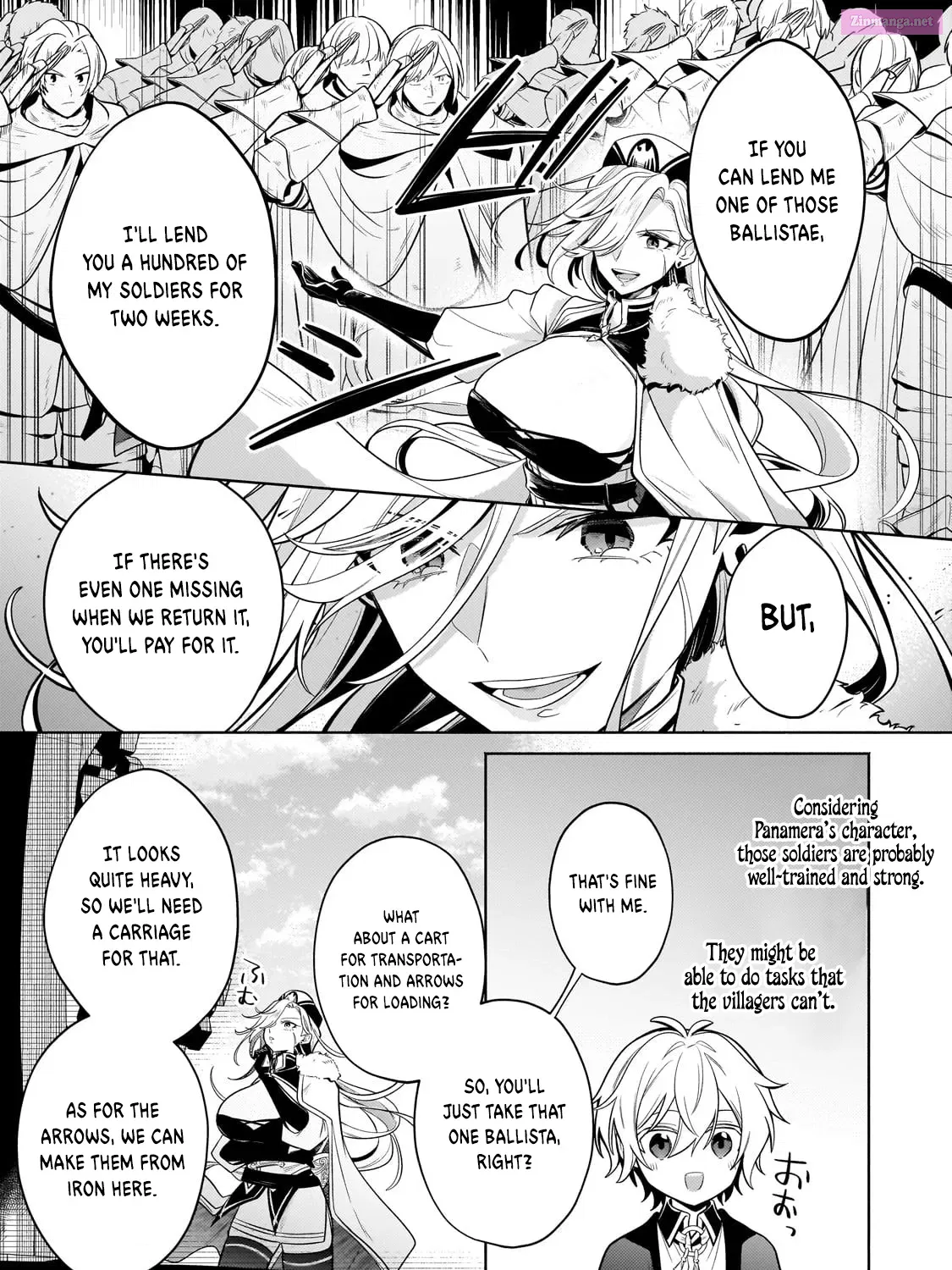 Okiraku Ryoushu no Tanoshii Ryouchi Bouei Zinmanga X Chapter 19.2 Page 22