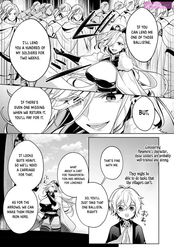 Okiraku Ryoushu no Tanoshii Ryouchi Bouei Zinmanga X Chapter 19 Page 22