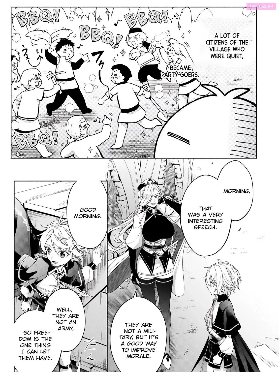 Okiraku Ryoushu no Tanoshii Ryouchi Bouei Zinmanga X Chapter 18.2 Page 18